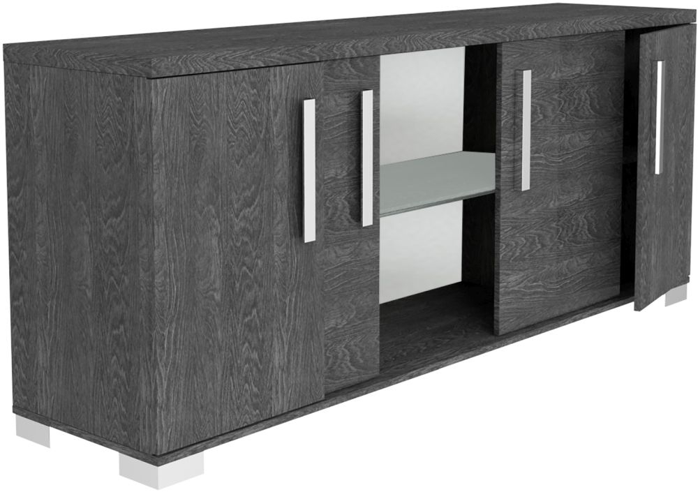 Product photograph of Status Sarah Day Grey Birch Italian Buffet Sideboard 202cm With 4 Doors from Choice Furniture Superstore.